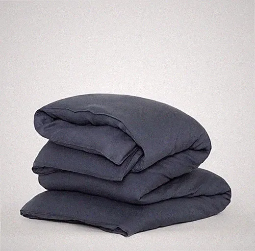 Buffy 100% Hemp Belgian Linen King/Cal King Duvet Cover Shadow $269 NWT