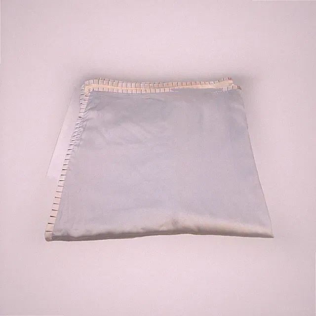 Buffy Breeze 100% LYOCELL cooling Queen Duvet Cover W/Pleats Grey & Tan MINT!