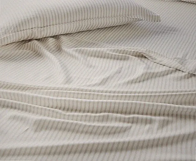 Buffy Full Sheet Set Gray Striped Lyocell Full