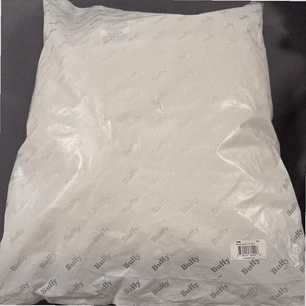 Buffy Twin White Size Plushy Mattress Protector White 300 Thread - New
