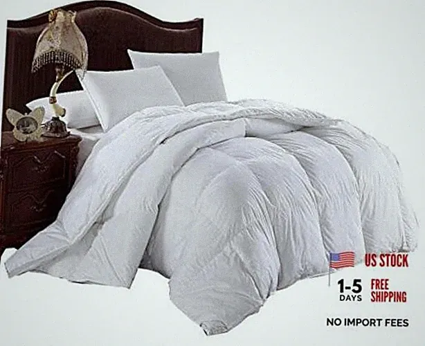 Royal Hotel Down Comforter, Hypoallergenic Down Full/Queen White-solid