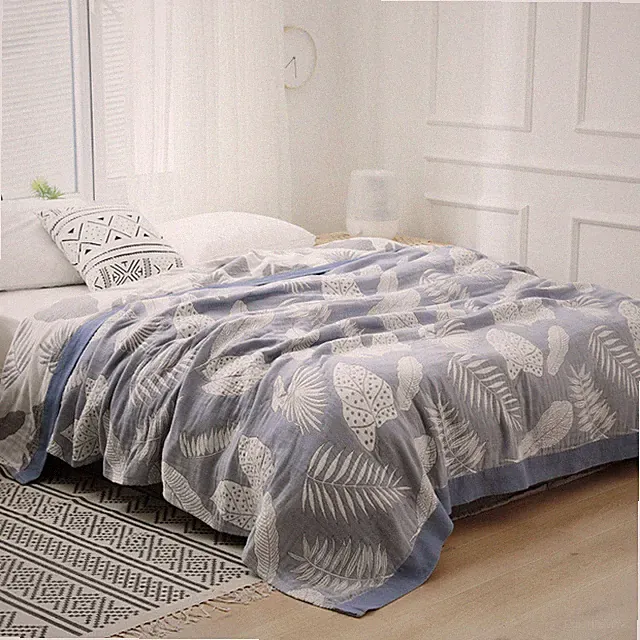 Towel Blanket Cool Blanket For Summer Gauze Of Five Layers Pure Cotton Bed Cover